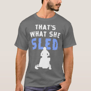 Det hon sa roliga snömobila designer för s t shirt