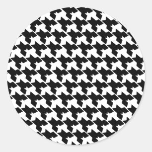 Det Houndstooth kuvertet förseglar Runt Klistermärke