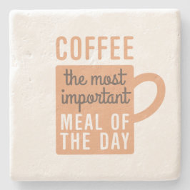 Det humoristiska kaffecitationstecknet ger mig stenunderlägg