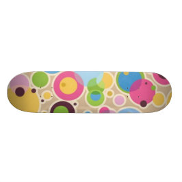 Det i lagra mönster verkställer med cirklar old school skateboard bräda 18 cm