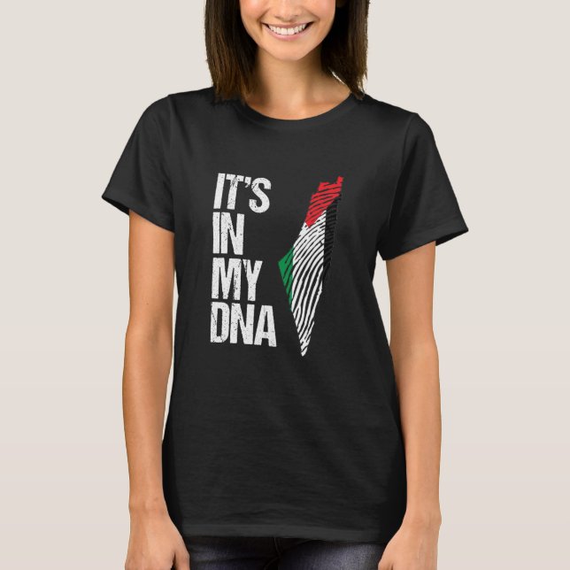 Det i mitt dinska palestinska Flagga och Karta T Shirt (Framsida)
