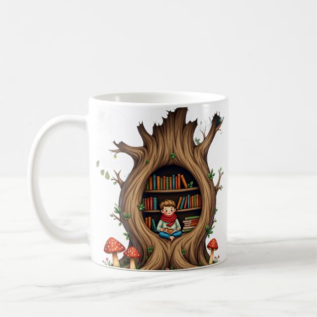 Det ihåliga trädets hörna kaffemugg (Vänster)
