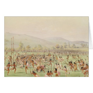 Det indiska bollspelet, c.1832 hälsningskort