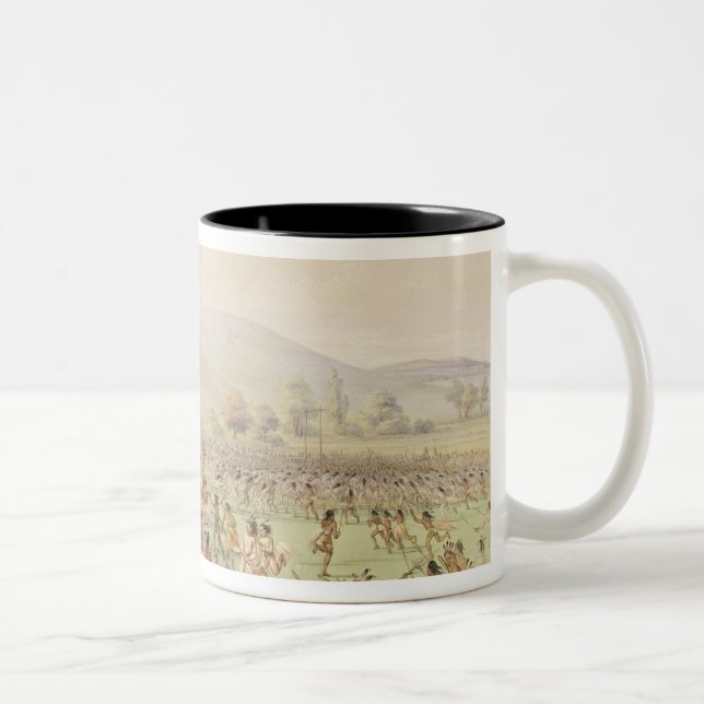 Det indiska bollspelet, c.1832 Två-Tonad mugg (Höger)