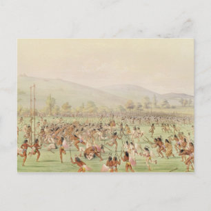 Det indiska bollspelet, c.1832 vykort