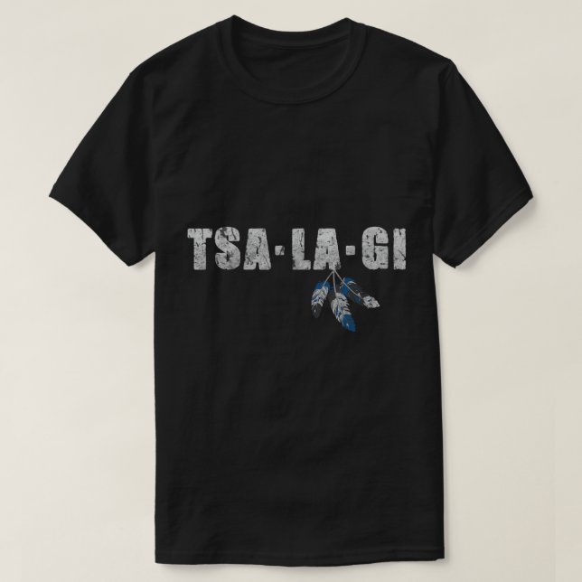 Det inhemska amerikanska Pridet Cherokee Keetoowah T Shirt (Design framsida)