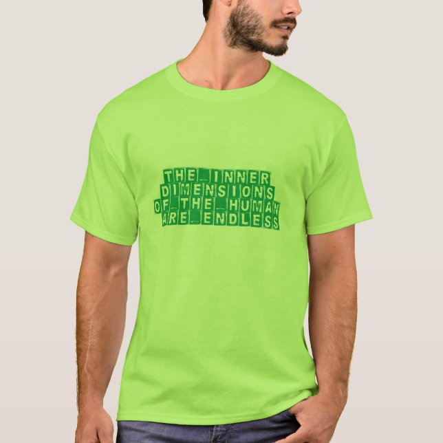 Det inre dimensionerar av människan är ändlöst tee shirt (Framsida)