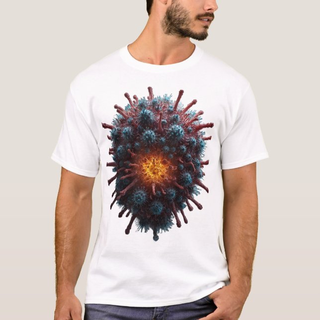 Det inre hotet: Konstnärlig insikt i Coronavirus T Shirt (Framsida)