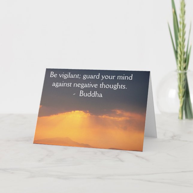 Det inspirera Buddha vishetcitationstecknet Kort (Framsida)