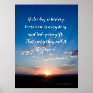Det inspirera citationstecknet är i dag en gåva poster