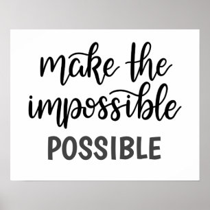 Det inspirera citationstecknet gör den omöjliga poster