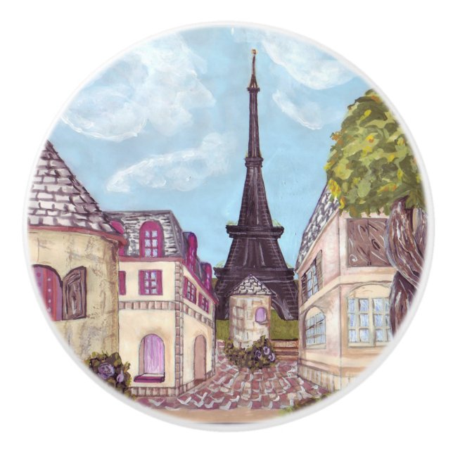 Det inspirerade Paris Eiffel torn landskap Knopp (Framsidan)