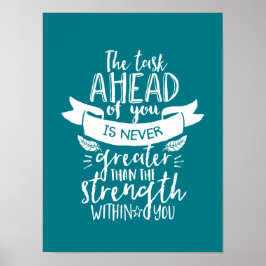 Det inspirerande livet citerar styrkan inom dig poster