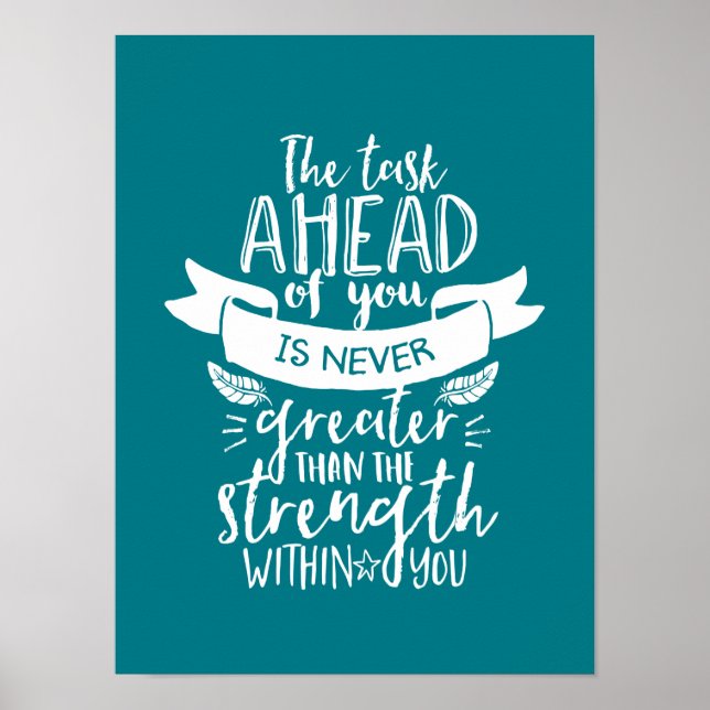 Det inspirerande livet citerar styrkan inom dig poster (Framsidan)