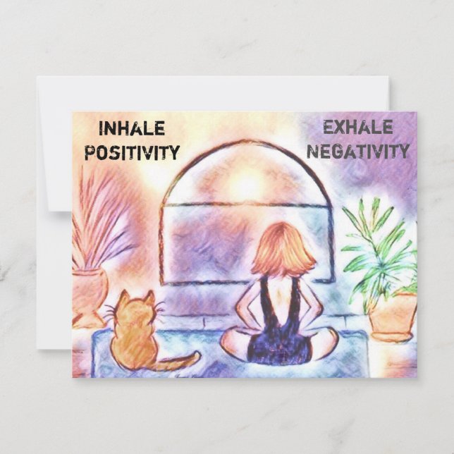 Det inspirerande Yoga-hälsningskortet anpassar det (Framsida)