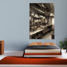 Det institutionella köket | AI Art Poster