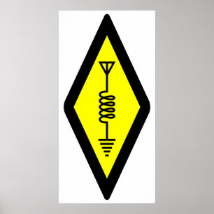 Det internationella symbolet för amatör radiosä poster