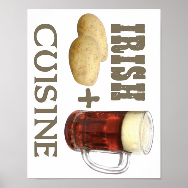 Det irländska Cuisineet Potato + Beer! Poster (Framsidan)