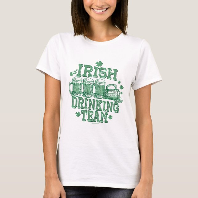Det irländska dricka laget utrustar tee shirt (Framsida)