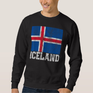 Det isländska Islandet Flagga-Pridet Roots Land-fa Lång Ärmad Tröja