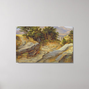 Det italienska berg landskap, c.1824 canvastryck