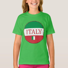 Det italienska formgivarenamn brännmärker ungar tröja