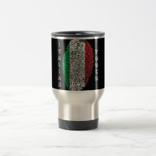 Det italienska handlag identifierar med resemugg