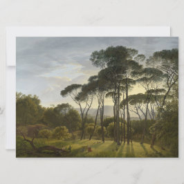 Det italienska landskapet med paraplyet Gräs Träd Kort