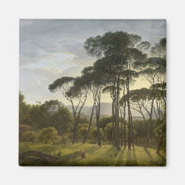 Det italienska landskapet med paraplyet Gräs Träd Magnet