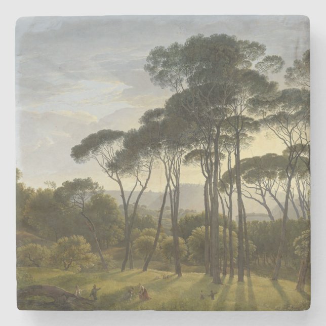 Det italienska landskapet med paraplyet Gräs Träd  Stenunderlägg (Framsidan)