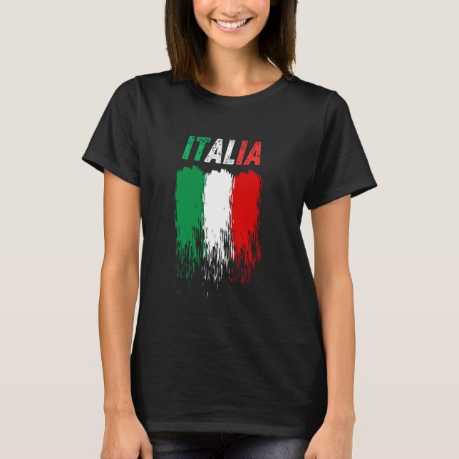 Det italienska Pridet Bära Din Färg Loud Italien T Shirt (Framsida)