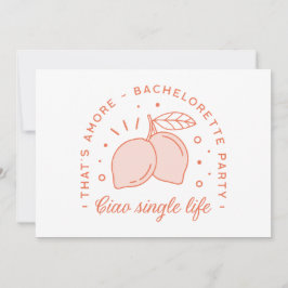 Det italienska sommartemat "Bachelorette-partiet" Inbjudningar