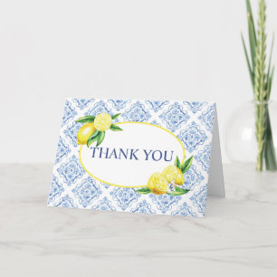 Det italienska tackkortet Lemon Blue Tile Kort