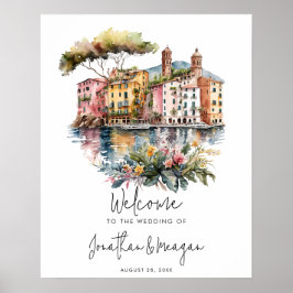 Det italienska välkomsttecknet Riviera bröllop pos Poster