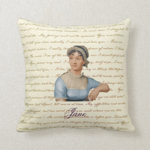 Det Jane Austen porträtt och citationstecknet Kudde