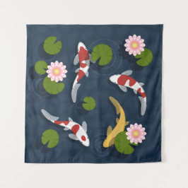 Det japanska Koi fiskdamm kvadrerar