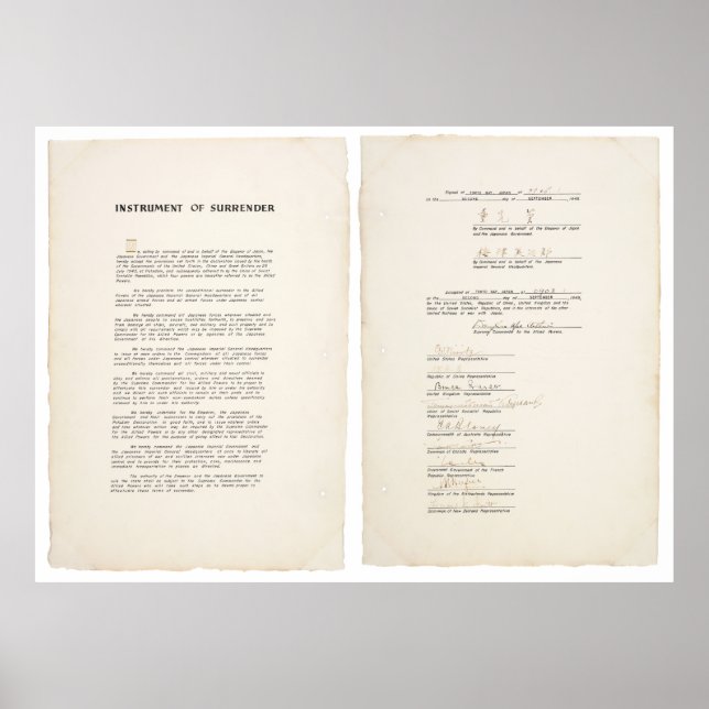 Det japanska överlämningsinstrumentet (1945) poster (Framsidan)
