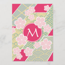 Det japanska Sakura körsbäret blomstrar Inbjudningar