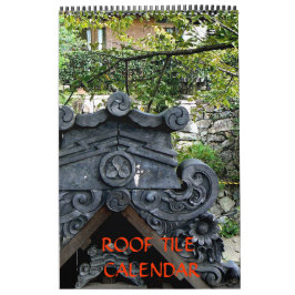 Det japanska tak belägger med tegel kalendern kalender