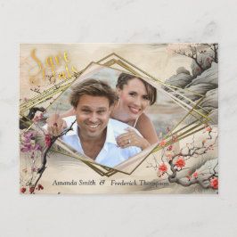 Det japanska temat Serene Tranquilia Ikebana Meddelande Vykort