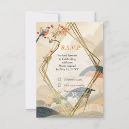 Det japanska temat Serene Tranquilia Ikebana OSA Kort