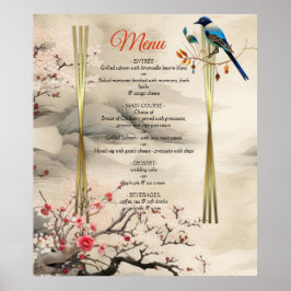 Det japanska temat Serene Tranquilia Ikebana Poster