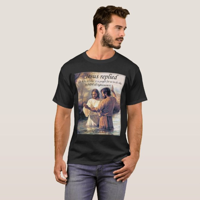 Det Jesus Kristusdop avbildar en T Shirt (Hel framsida)