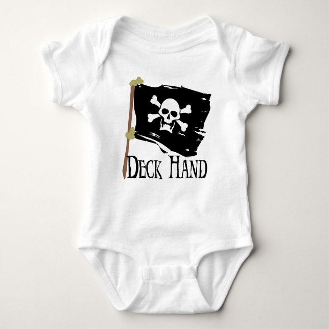 Det Jolly Roger däcket räcker T-shirt (Framsida)