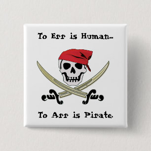 Det Jolly Roger piratsamtalet klämmer fast knäpp Knapp