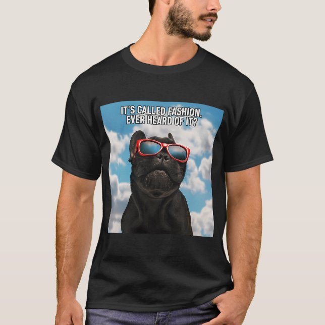 Det kallas mode rolig hund t shirt (Framsida)