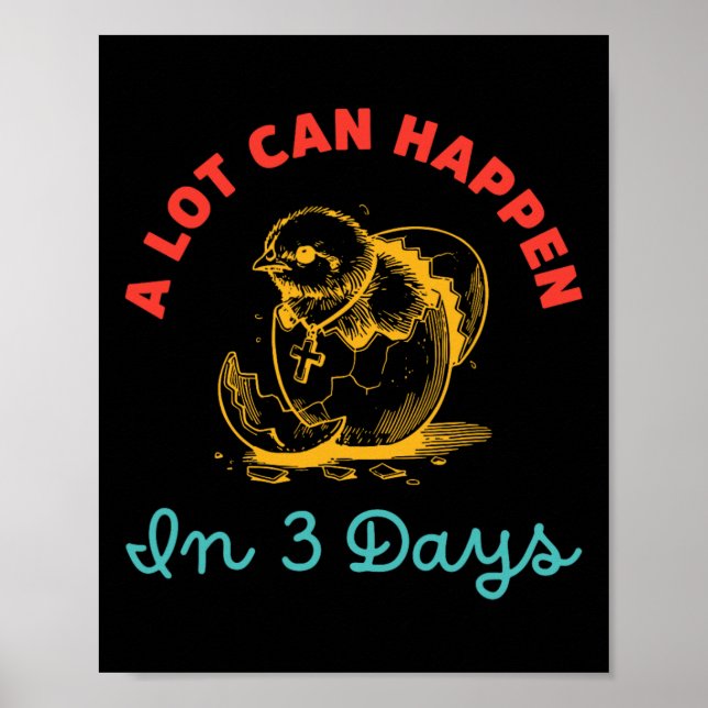 Det kan hända mycket om tre dagar i Egg Påsk Poster (Framsidan)