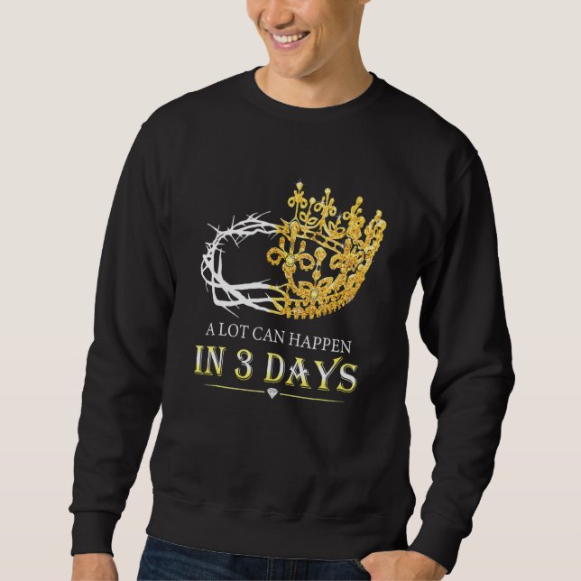 Det kan hända mycket om tre dagar. lång ärmad tröja (Framsida)