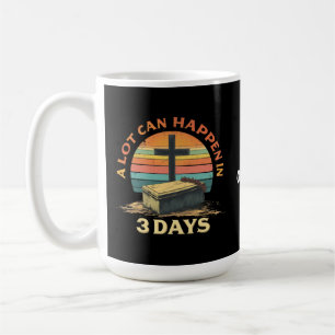 Det kan hända mycket om tre dagar Religiösa Glad p Kaffemugg