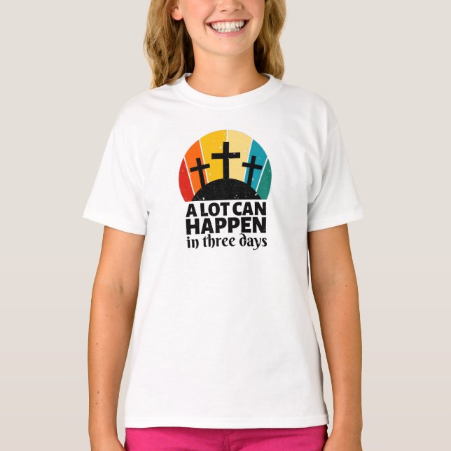 Det kan hända mycket om tre dagar T-Shirt (Framsida)